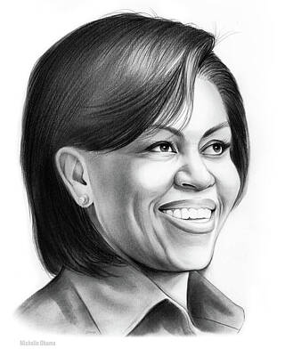 Michelle Obama Drawings Art Prints