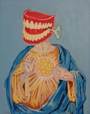  Painting - Neurotic Deity by Steven Lee Matz