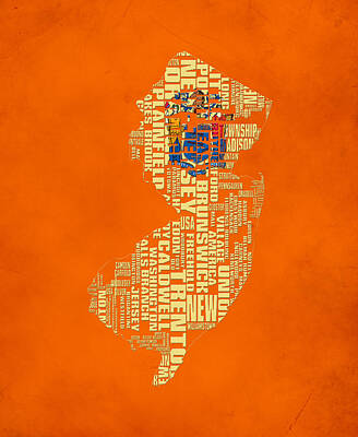 Designs Similar to New Jersey Typographic Map 03