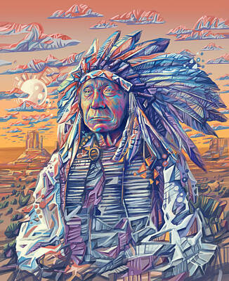 Designs Similar to Red Cloud Decorative Portrait