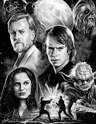Hayden Christensen Anakin Vader Star Wars Prequels Red Interpretive Fine Art