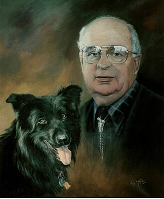  Painting - Robert and  Friend by Mai Griffin