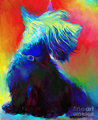 Scottish Terrier Oil Paintings