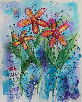  Painting - Wildflowers by Heather Saulsbury