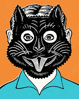 Cat Mask Art Prints