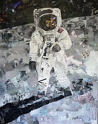 Moon Landing Mixed Media Art Prints