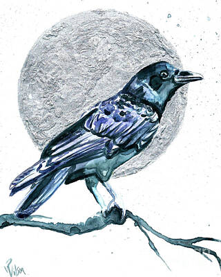  Painting - Crow Moon II by D Renee Wilson