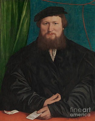 Dream-art Oil painting Holbein Hans Male portrait De Vos van Steenwijk & hat art 