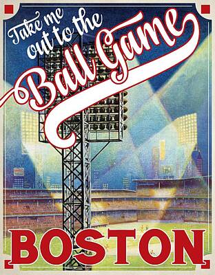 Boston Baseball Stadiums Drawings