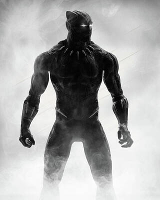  Photograph - Black Panther Action Figure by Lance Reis