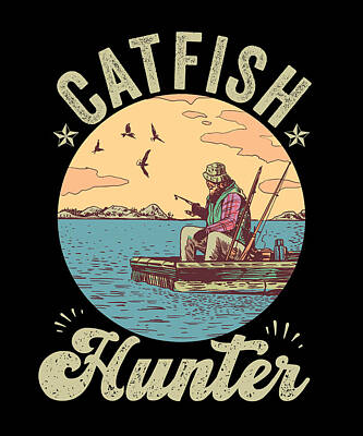 Catfish Hunter Asian Japanese Kids T-Shirt by Me - Fine Art America