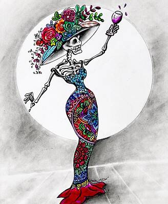 Outlaw Tattoo Design  Drawing Day Of The Dead La Catrina HD Png Download   561x919400679  PngFind