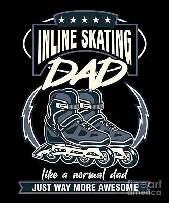 Athlete Skater Inline Speed Skating Cartoon Retro Drawing Posters, Art  Prints by - Interior Wall Decor #1694526
