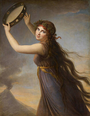  Painting - Lady Hamilton as a Bacchante by Elisabeth Vigee Le Brun