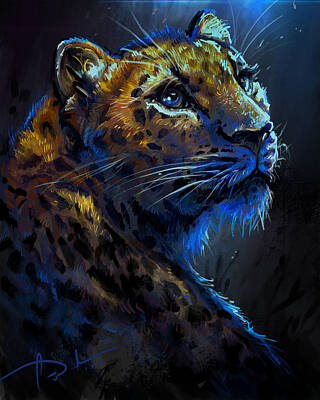  Digital Art - Leopard by Cass Womack