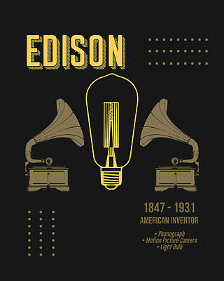 Thomas Alva Edison Digital Art