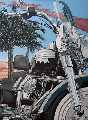 Harley Davidson Motorcycle Paintings