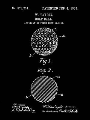 Designs Similar to Golf Ball Patent 1906 - Black