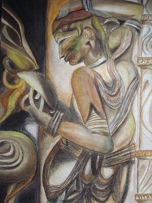 Khajuraho Dancer Paintings Original Artwork