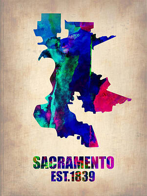 Designs Similar to Sacramento Watercolor Map