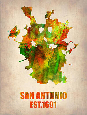 Designs Similar to San Antonio Watercolor Map