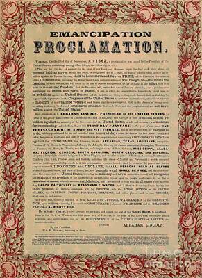 Civil War Liberation Freedom Document Proclamation Drawings