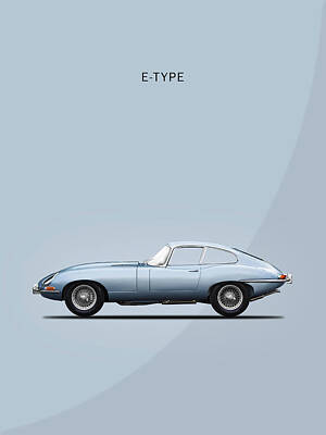 Jaguar E-Type XKE Coupé echte LEINWAND Bild Canvas ART Kunstdruck Leinwandbild