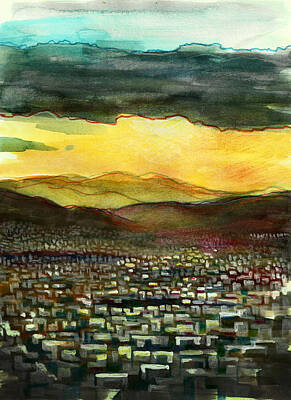  Painting - Athens Sun Behind the Clouds by Robert Spittlehouse