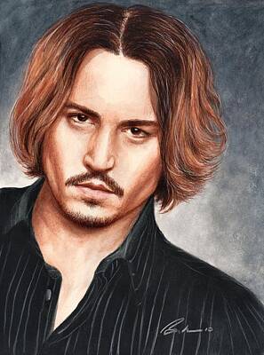 Johnny Depp Bruce Lennon Portrait Illuystration Celebrities Paintings