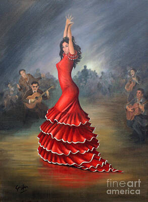  Painting - Flamenco Dancer by Mai Griffin
