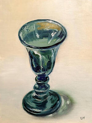  Painting - Green Glass Goblet by Linda Merchant