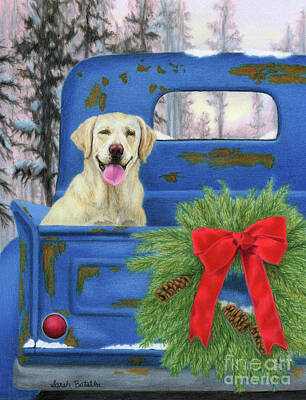 christmas dog painting