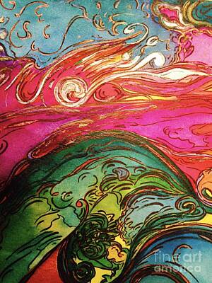 Oil Slick Mixed Media Art Prints