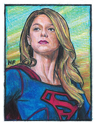 Supergirl Drawings Art Prints