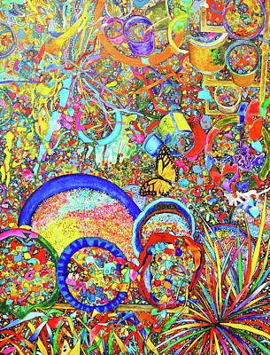  Painting - The Monarch's Garden by Yvonne Beatty