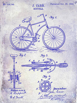 Designs Similar to 1894 Bicycle Patent Blueprint