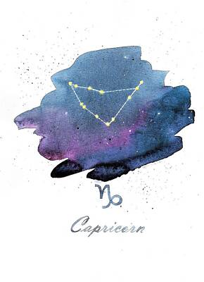  Painting - Caprocorn Constellation by Ezartesa Art