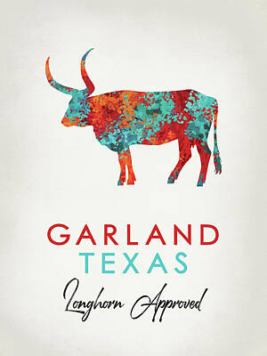 Designs Similar to Garland Texas Colorful Longhorn