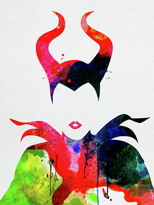 Disneys Sleeping Beauty Maleficent/dragon Watercolor -  Hong Kong