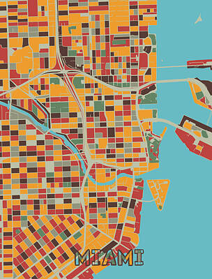 Designs Similar to Miami Map Retro by Bekim M