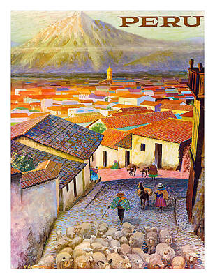 Vintage Peru Digital Art