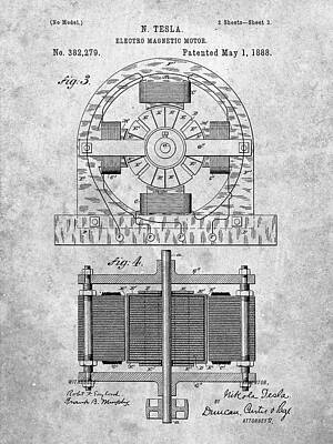 Motor Patent Art Prints