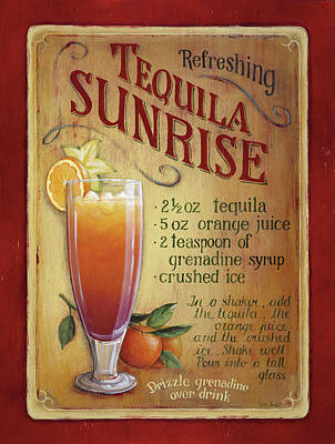 Nostalgic Art Blechschild 15 x 20 Cocktail Tequila Sunrise Gold Orange Grenadine