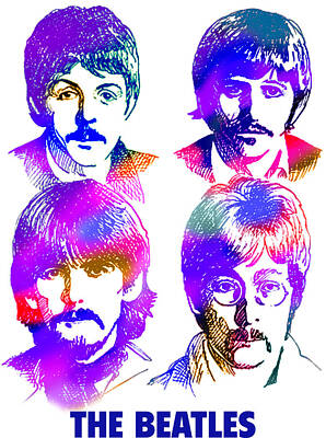  Drawing - The Beatles by Robert Korhonen