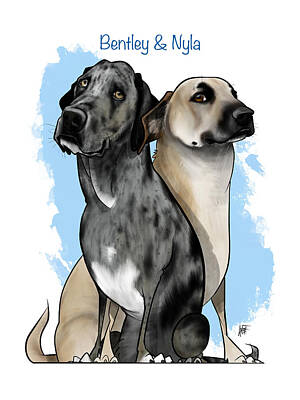  Drawing - 6394 Kuhlman by Canine Caricatures By John LaFree