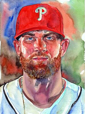 Baseball Philadelphia Phillies Paintings Original Artwork
