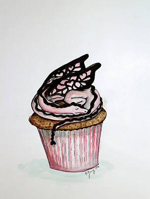  Painting - Dragon Cupcake by Heather Young