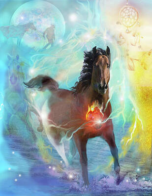  Digital Art - Dream Horse by Brenda Ferrimani