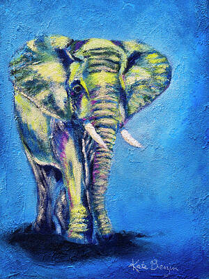  Painting - Elephant Out Walking by Kate Benzin