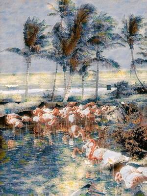  Digital Art - Flamingo Pond by Gail Daley